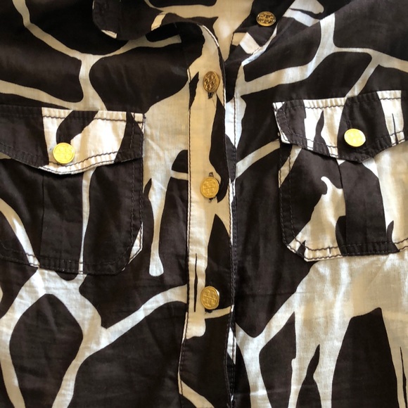 Tory Burch Giraffe print cotton safari blouse - Picture 3 of 7